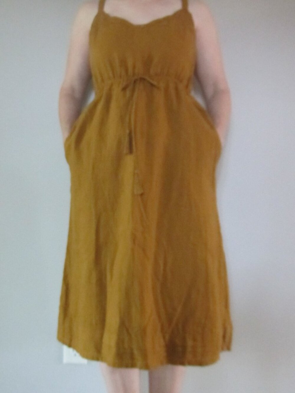 J.Crew Linen Drawstring Embroidered Dress - Picture 10 of 10